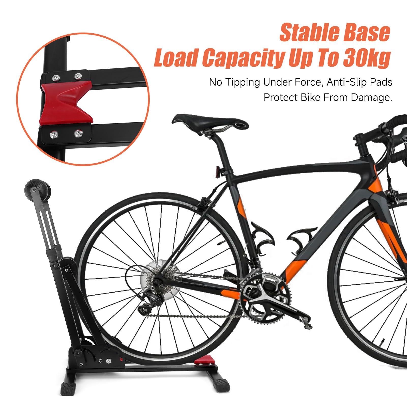 Supporto Verticale per Biciclette con Altezza Regolabile per