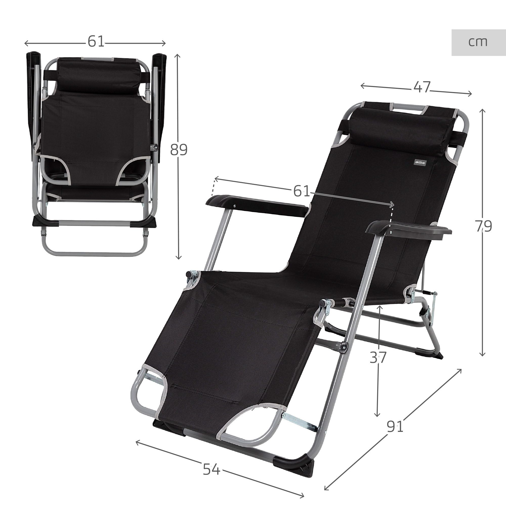 IClimb Two Heights Chaise De Plage Pliante Légère Compacte Et