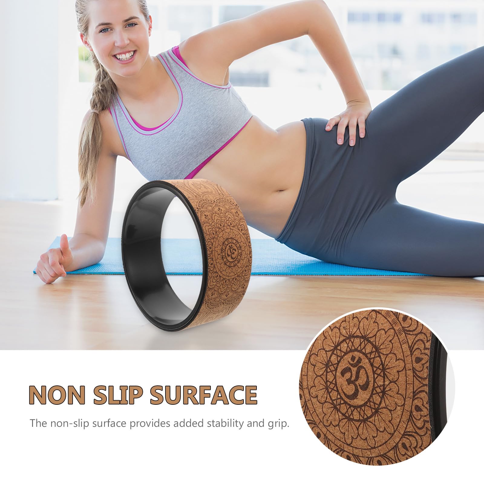 MAGICLULU Leichtes Yogarad und Pu mit Komfortabler Unterstützung zur Rückendehnung und Brustöffnung als Praktisches Yoga Zubehör für Effektive Fitnessübungen