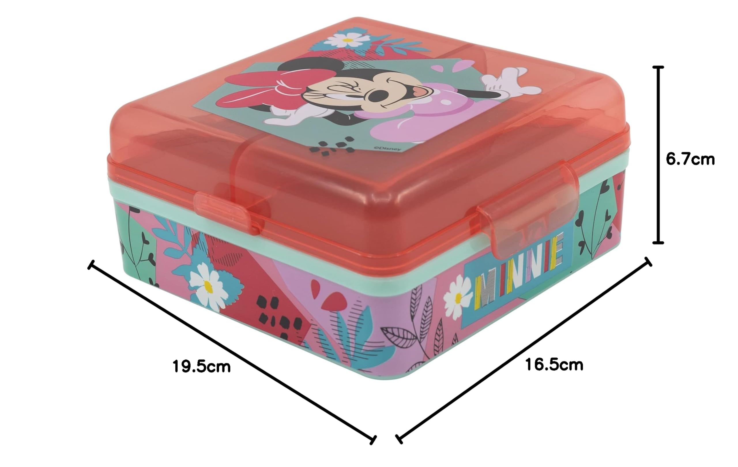 Boîte à déjeuner Minnie Mouse avec 3 compartiments, boîte à pain