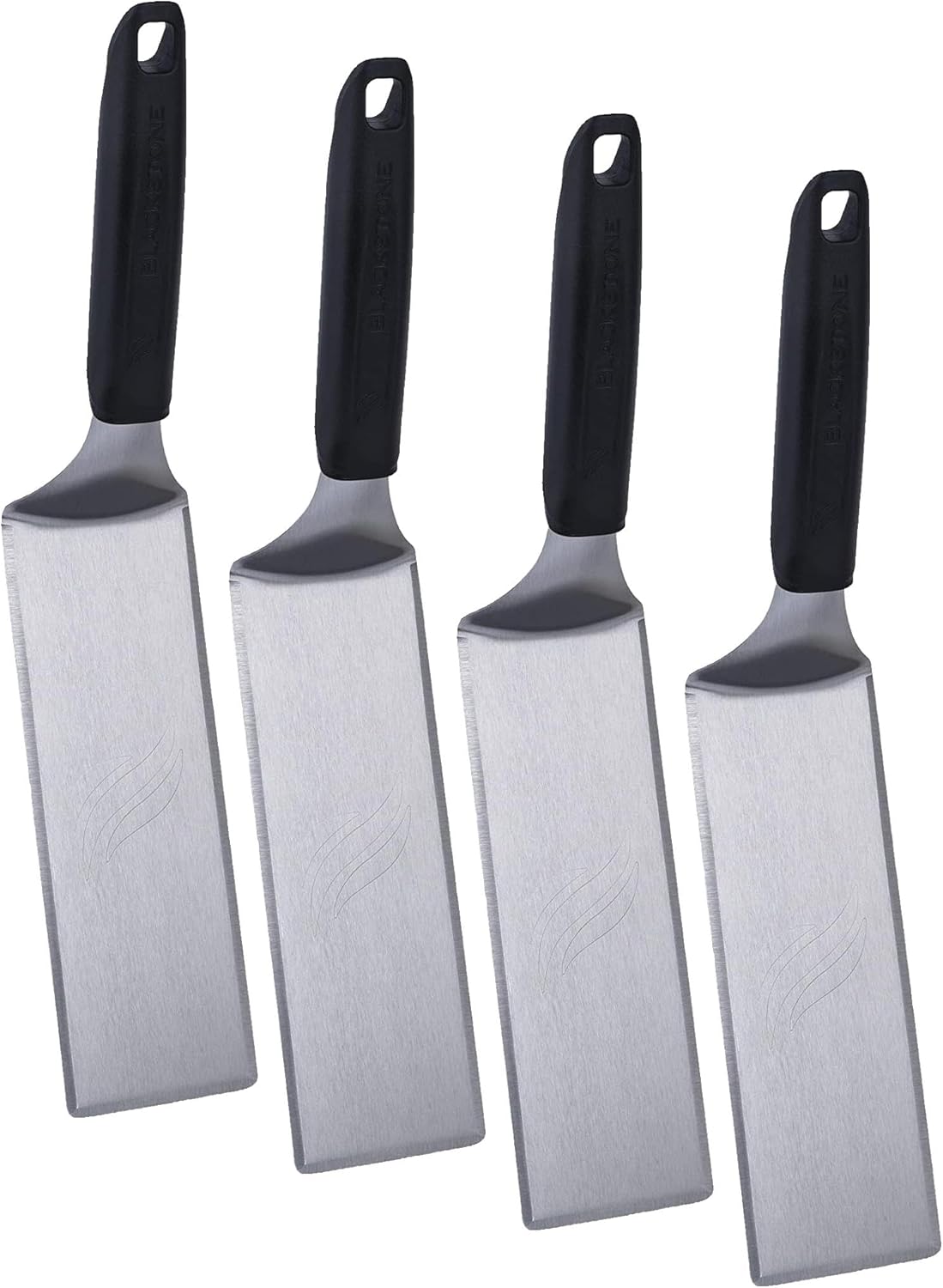 BLACKSTONE 5550 Extra Long Griddle Spatula Set of 2- Perfect Heavy-Duty Stainless Steel Premium Flat Top BBQ Grill Accessories, Non-Slip Plastic Handle, Heat Resistant, Dishwasher Safe Easy to Clean