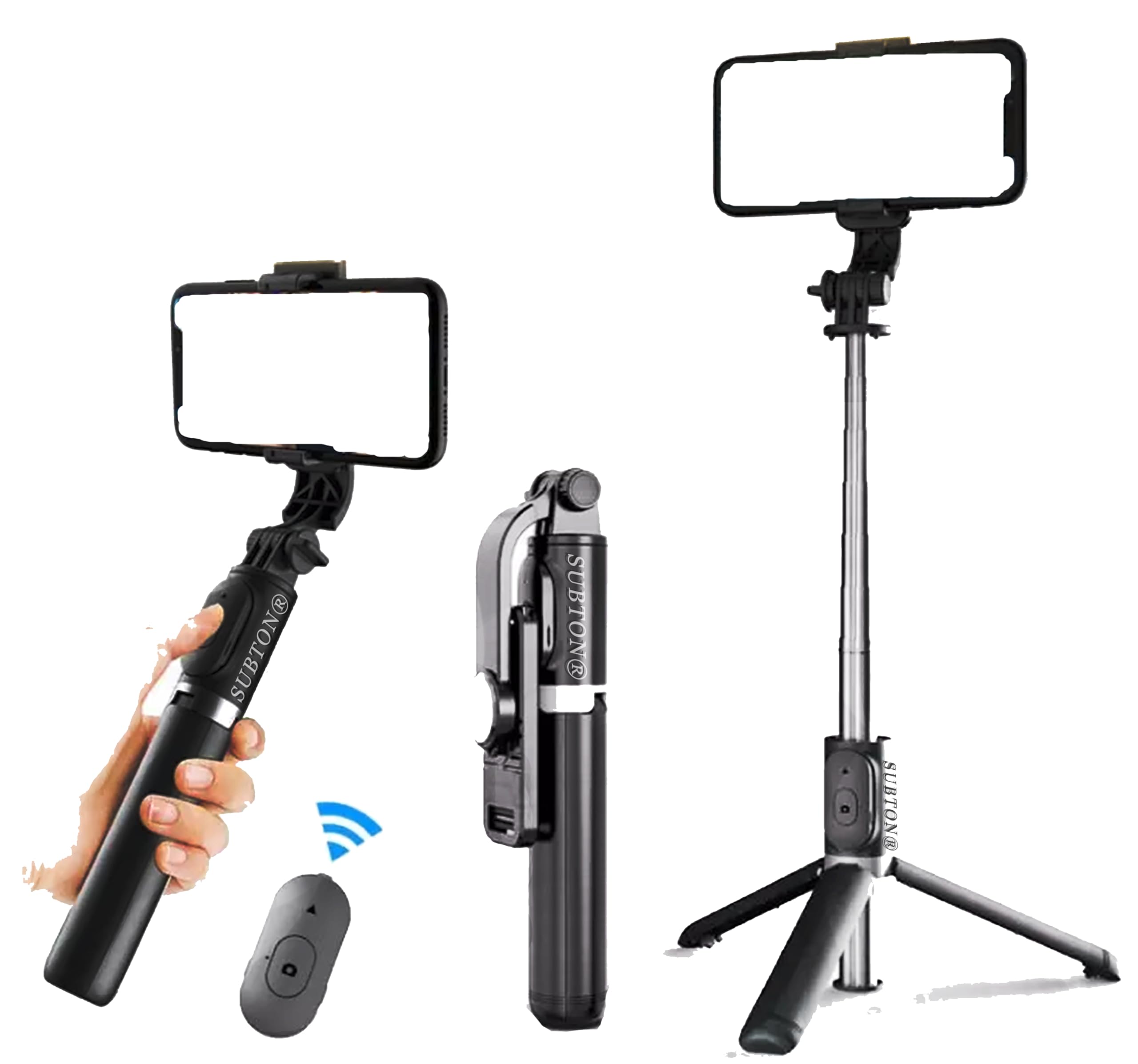 SUBTON BASICS Selfie Stick with Wireless Bluetooth Selfie|Compatible with All Smartphones for YouTube Vlogging Reels Shots PhotoRemote(100 cm Selfie Stick) (B0CV82K94M) Amazon Price History, Amazon Price Tracker