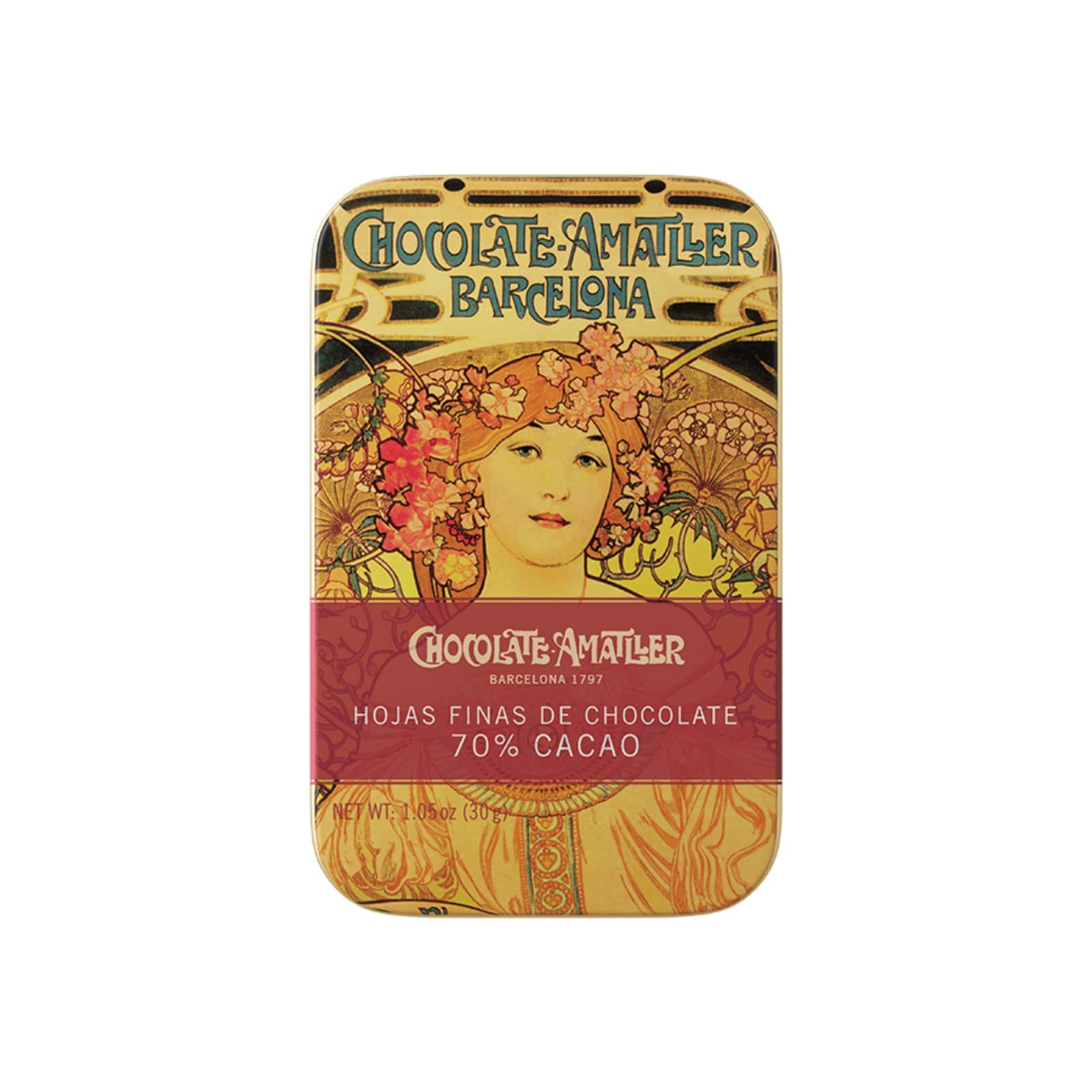 Chocolates Amatller – Pack de 20 Cajas de Bombones en Hojas Finas Chocolate 70% Cacao (20x30gr) - Sin Gluten