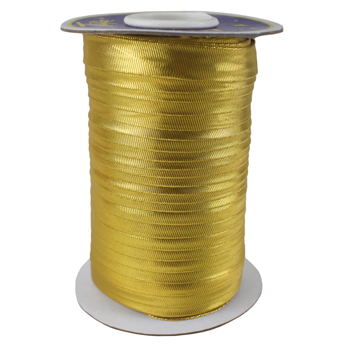 15mm Metallic Single Fold Bias Tape Bias Binding for Sewing 100% Polyester Solid Color (Gold)