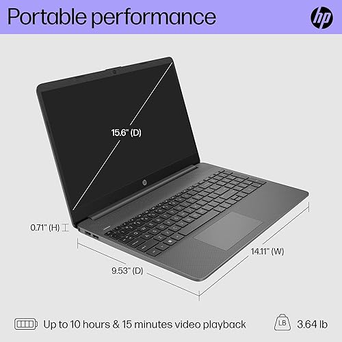 Miniatura 5 de HP Portátil de 15 pulgadas, pantalla FHD, Intel Core i3-1215U, 8 GB de RAM, SSD de 128 GB, gráficos Intel UHD, Windows 11 Home en modo S,