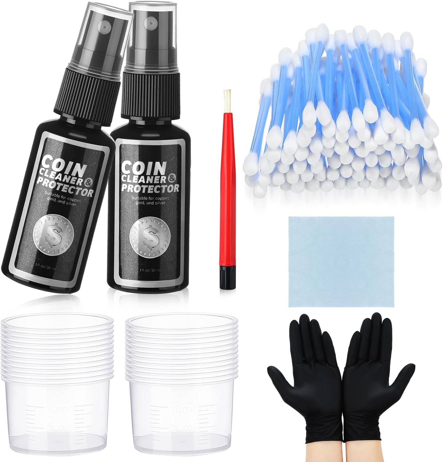 Kit limpiador y protector de monedas 2 Pcs 1 oz
