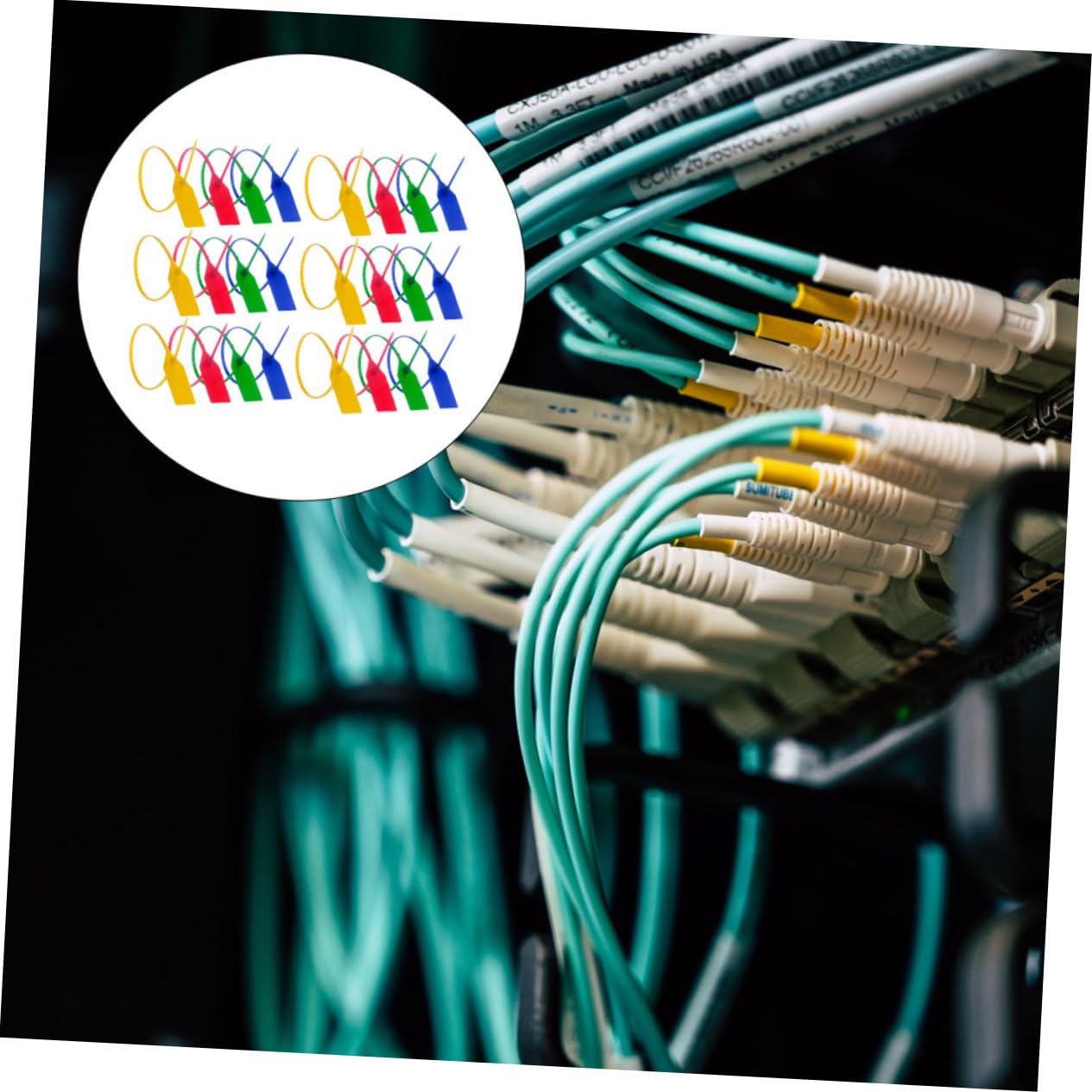 Ciieeo Tamper Seals Pcs Self Locking Zip Ties Plastic Security Seals for Shipping Cold Resistant Easy to Use Fashion Design Random