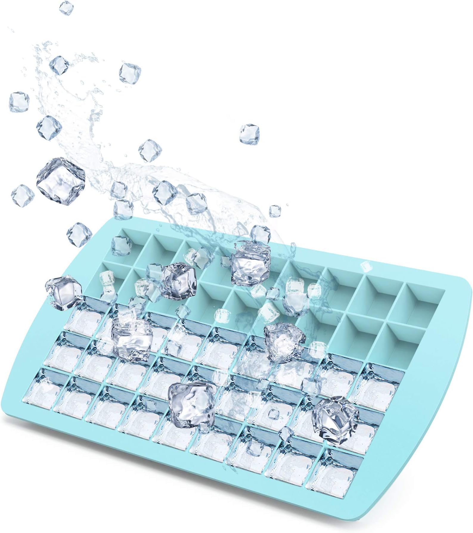 Ice Cube Tray, Silicone Ice Cube Mold for Portable Blender, Mini Ice cube maker for Chilled Coffee, Whiskey, Cocktail and any Beverage. Flexible Food Grade Dishwasher safe