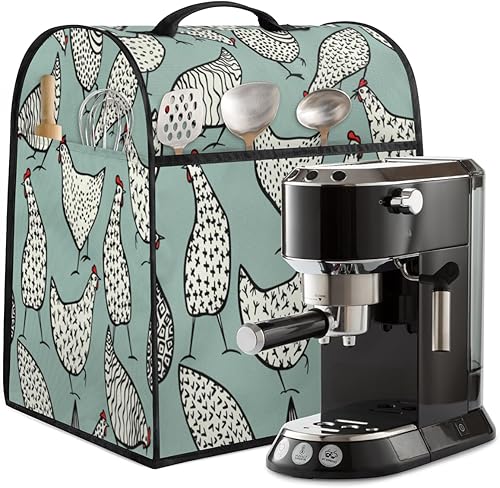 Miniatura 4 de Funda para batidora de pie para pollos dibujados a mano, compatible con mezclador de 6 a 8 cuartos de galón, se adapta a todos los cabezales