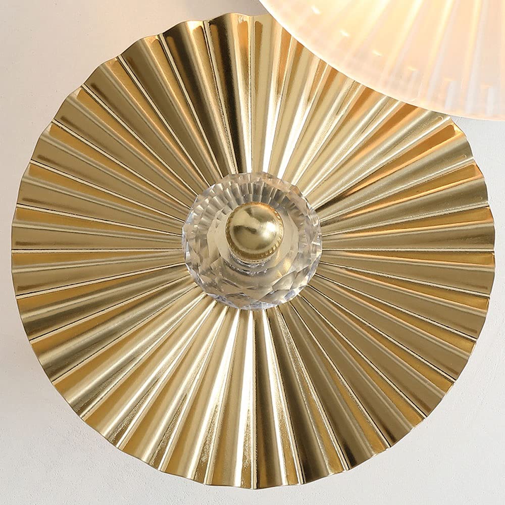 Lampa ścienna, oświetlenie ścienne, szklana lampa ścienna, złoty metalowy kinkiet, nordycka lampa ścienna, geometryczne oświetlenie wewnętrzne, dekoracja domu, lampy naścienne do sypialni