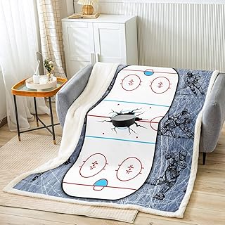 Erosebridal Hockey Throw Blanket Gifts for Kids Boys Teens Twin 60
