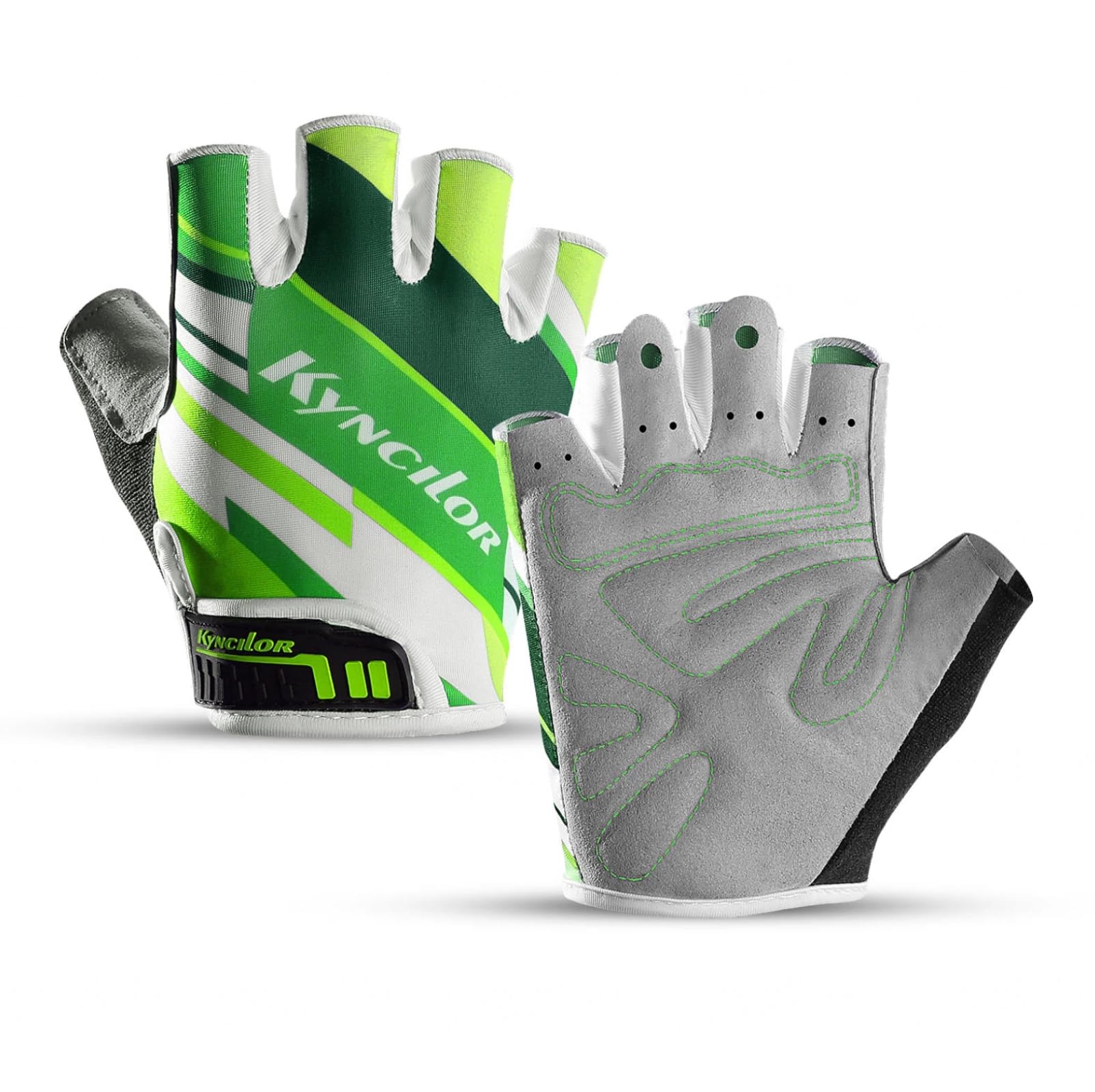 Guantes De Ciclismo Sin Dedos Unisex, Deportes Y Entrenamiento Fitness-Green -m