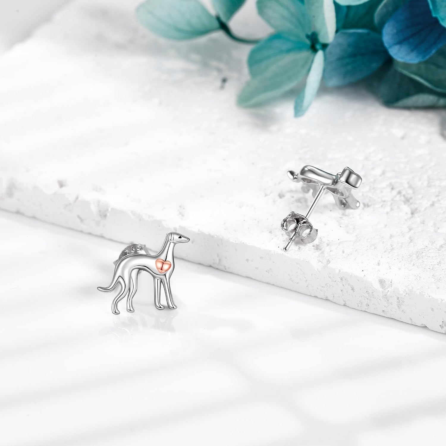 Greyhounds Whippet/Corgi/Dachshund/Boston Terrier Earrings for Women 925 Sterling Sliver Corgi Dog Stud Earrings Corgi Jewelry Gifts for Women Mom Lover