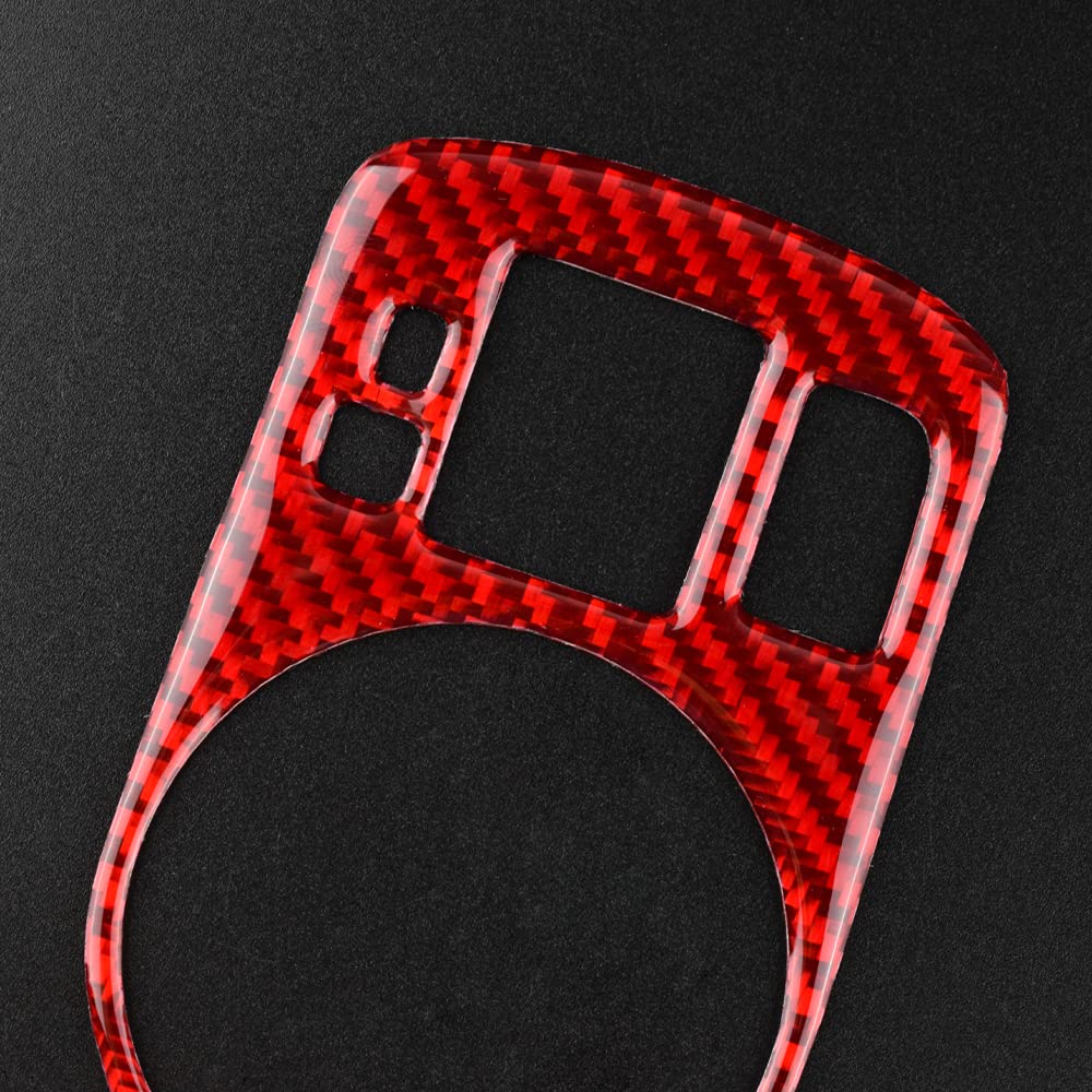 KUNGKIC Autocollant intérieur en fibre de carbone compatible avec Audi TT 2007 2008 2009 2010 2011 2012 2013 2014 Accessoires (style A-rouge)