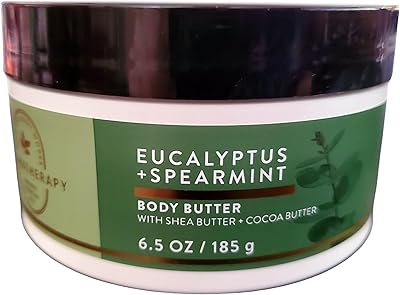 Bath and Body Works – Mantequilla corporal de eucalipto y menta verde para aromaterapia, 6.5 onzas