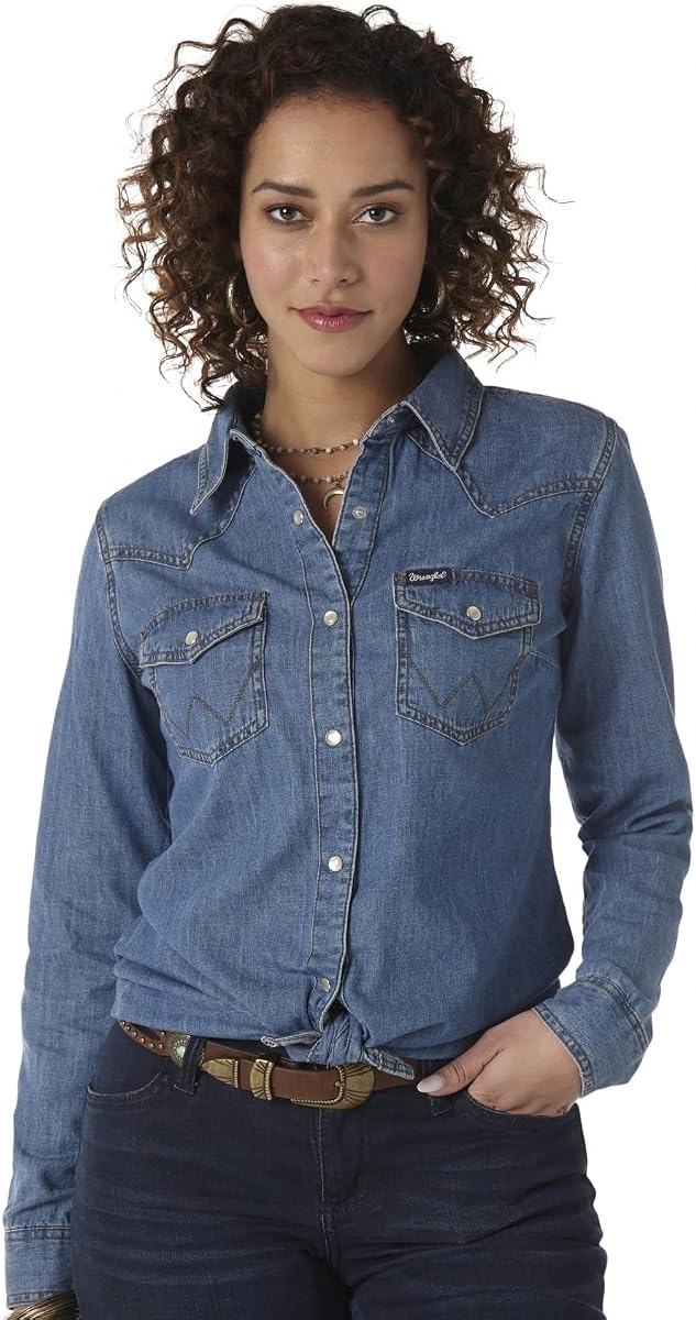 Women's Denim Snap Shirt
