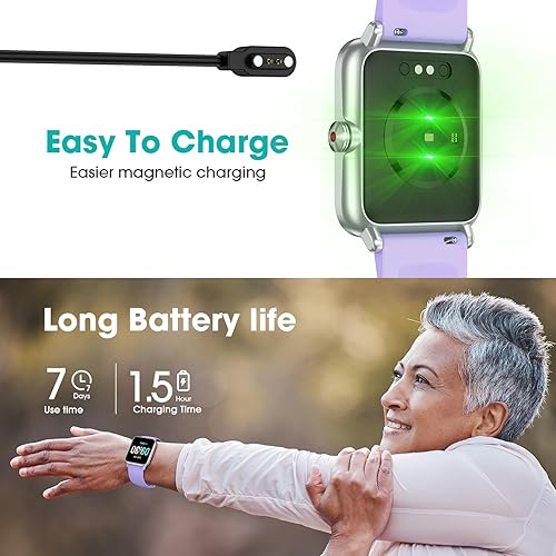 Miniatura 25 de Reloj podómetro, apto para personas mayores, no requiere aplicación/teléfono, reloj de seguimiento de fitness impermeable con contador de pasos