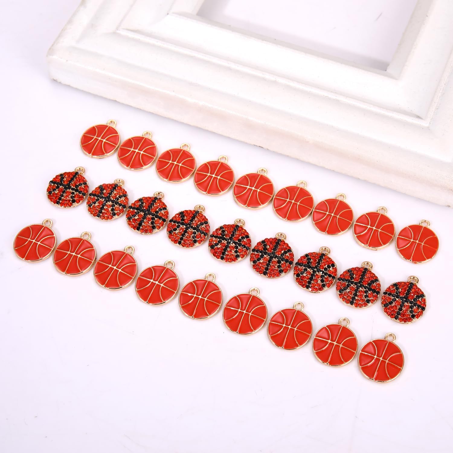 30PCS Sports Charms for Jewelry Making Baseball Basketball Pendant Charms for Necklace Bracelet Earrings Making Game Day Jewelry Charms Bulk DIY Crafts - Image 2