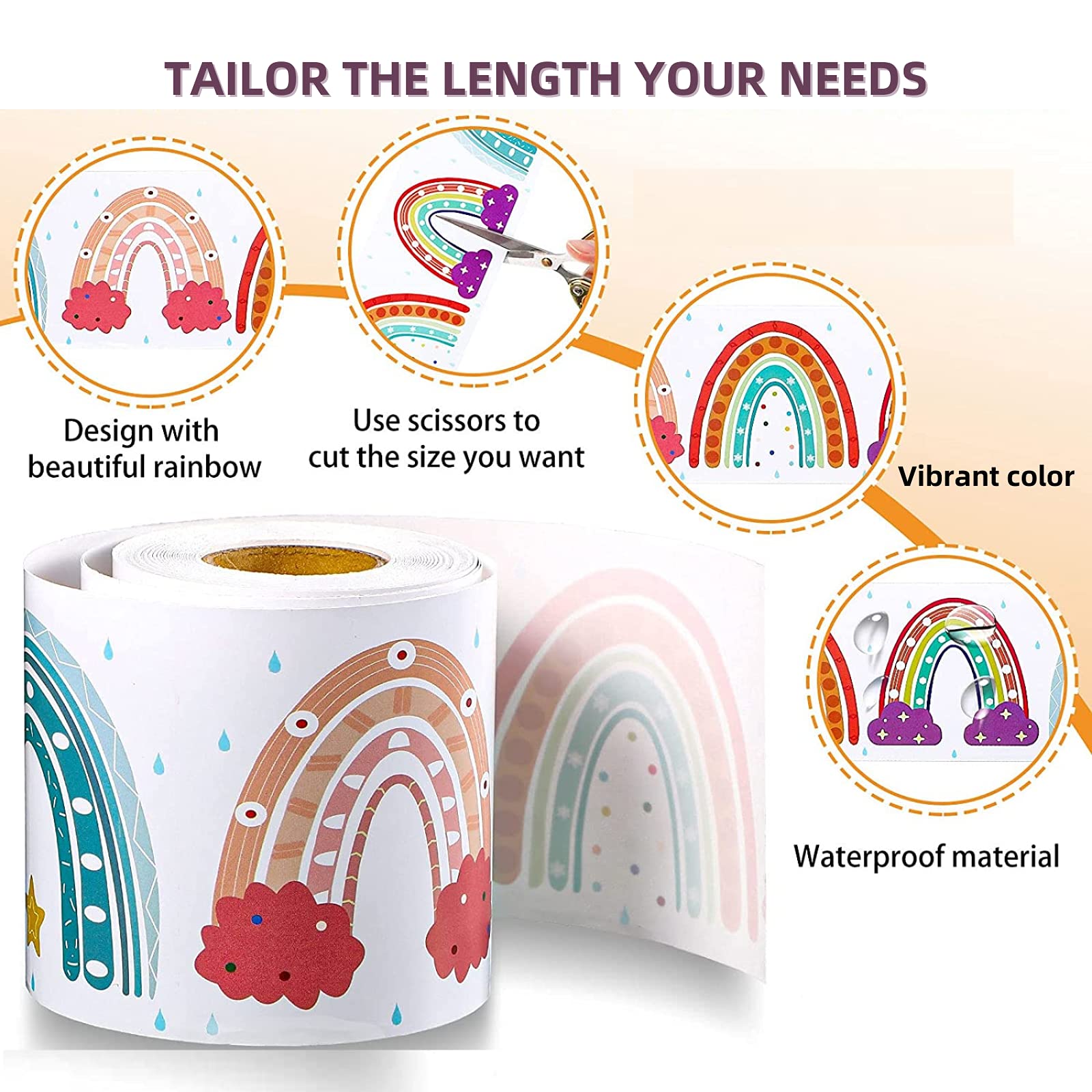 Rainbow Bulletin Board Borders Boho Straight Classroom Border For