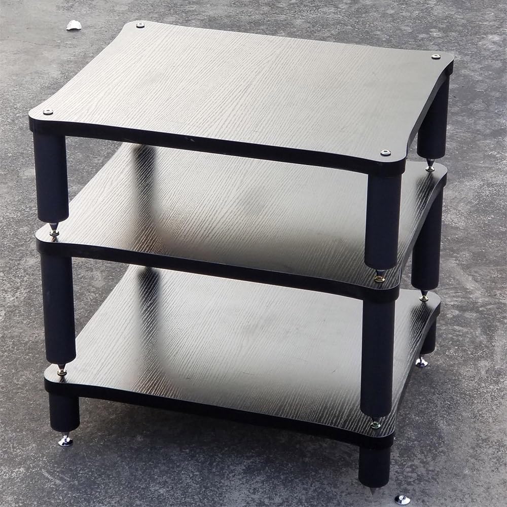 Sto Cabinet, 2-4 ripiani HiFi o Rack, scaffale aperto Ste, supporto giradischi, supporto AV Ma, bianco, ideale per gli amanti dell'home theater e della musica