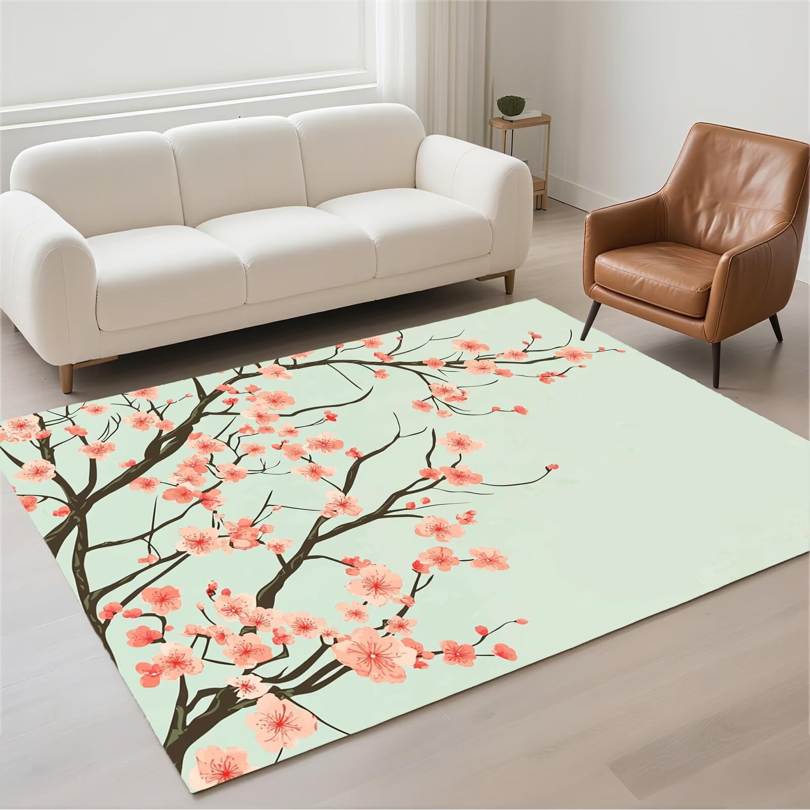 Tapis salon imperméable grand format 140x200cm lavable et moderne