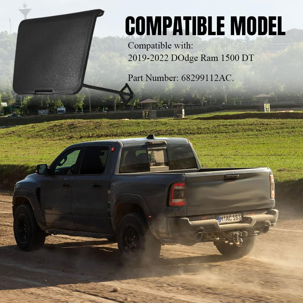 Spare Tire Winch Cover, Rear Bumper Spare Tire Winch Cover, Winches Protection Accessories Compatible with Dodge Ram 1500 DT New Body Styles 2019 2020 2021 2022, Replaces OEM# 68299112AC