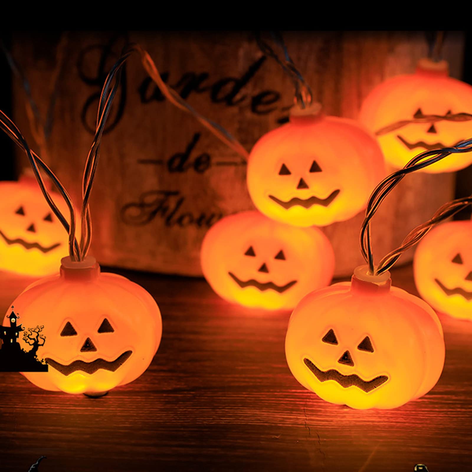 Zucca Decorativa Luminosa Livarno Con Suono e Tasto On/Off Per Interni