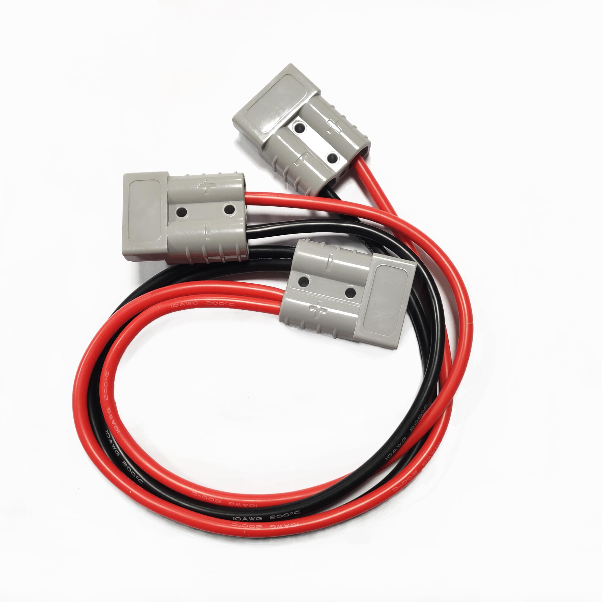 Szybkozłącze akumulatora 50 A, 1 do 2 wtyczki, kabel połączeniowy Anderson, z kablem holowniczym 10AWG, 50 cm (Anderson 1-2)