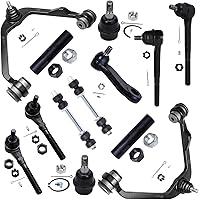 Vista 97 de Detroit Axle - Kit de suspensión completo de 12 unidades para Dodge Ram 1500 4x4 solamente - 2 brazos de control superiores y rótulas, 2 rótulas