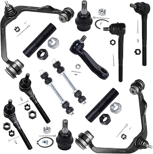 Detroit Axle - Kit de suspensión frontal RWD de 13 piezas para Ford F-150 F-250 Expedition Lincoln Blackwood Navigator, brazos de control superior,
