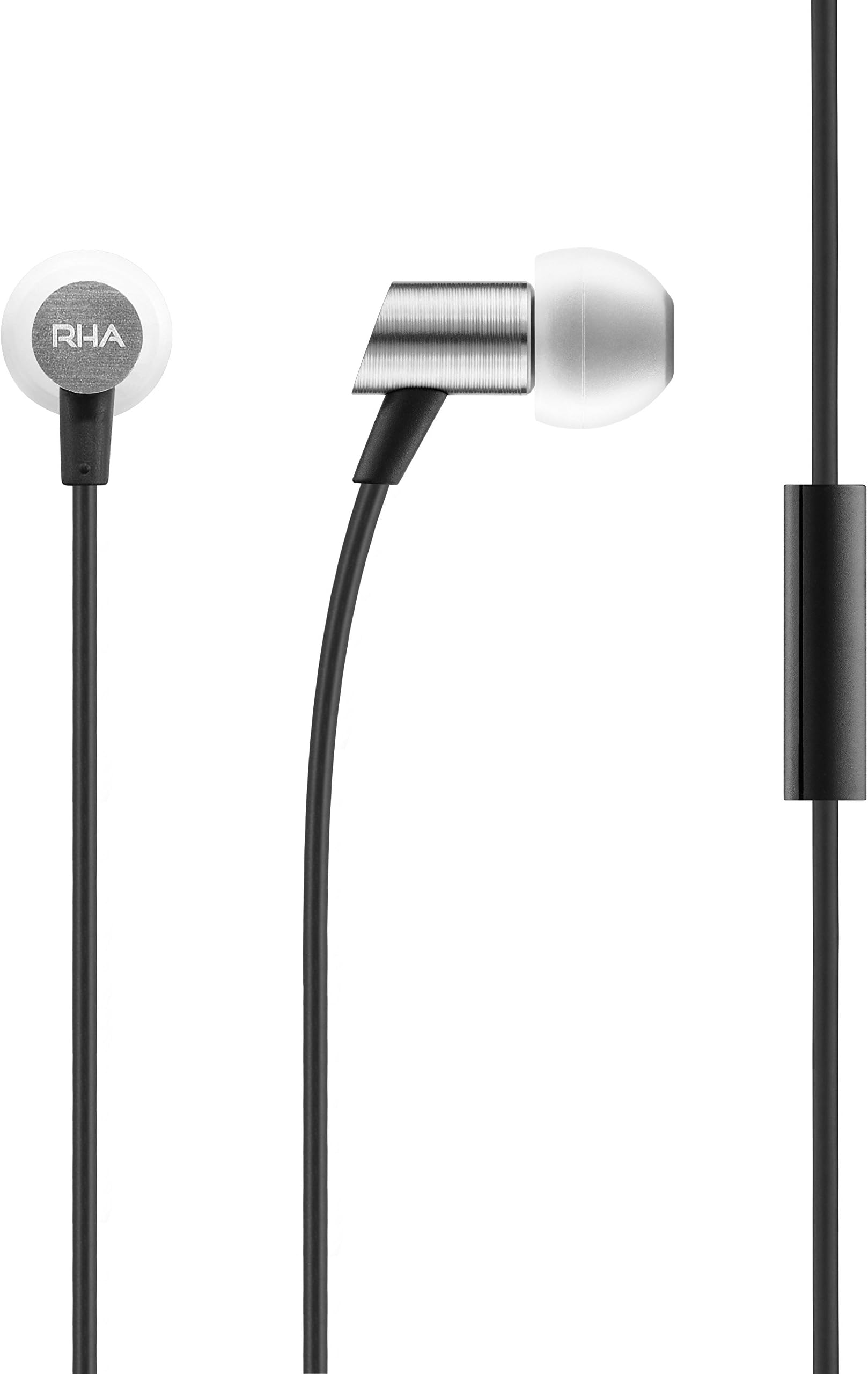 RHA S500 Universal Earphones: Compact Aluminium Noise Isolating In-Ear Headphones with Remote & Mic, 3 Year Warranty Included
