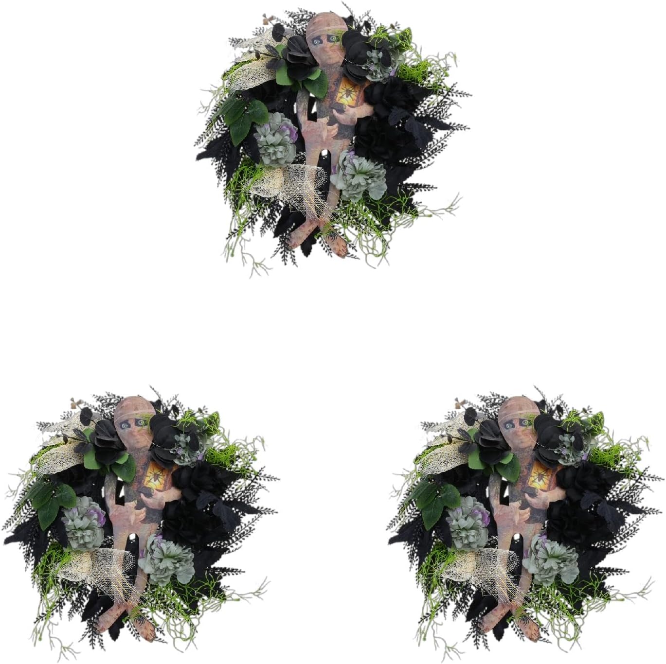 ハロウィン 玄関アプローチのおしゃれなインテリアコーディネート・レイアウトの実例 ｜ RoomClip（ルームクリップ） 正面玄関のためのハロウィーンミイラの花輪怖い玄関ポーチの装飾のためのウェルカムサイン