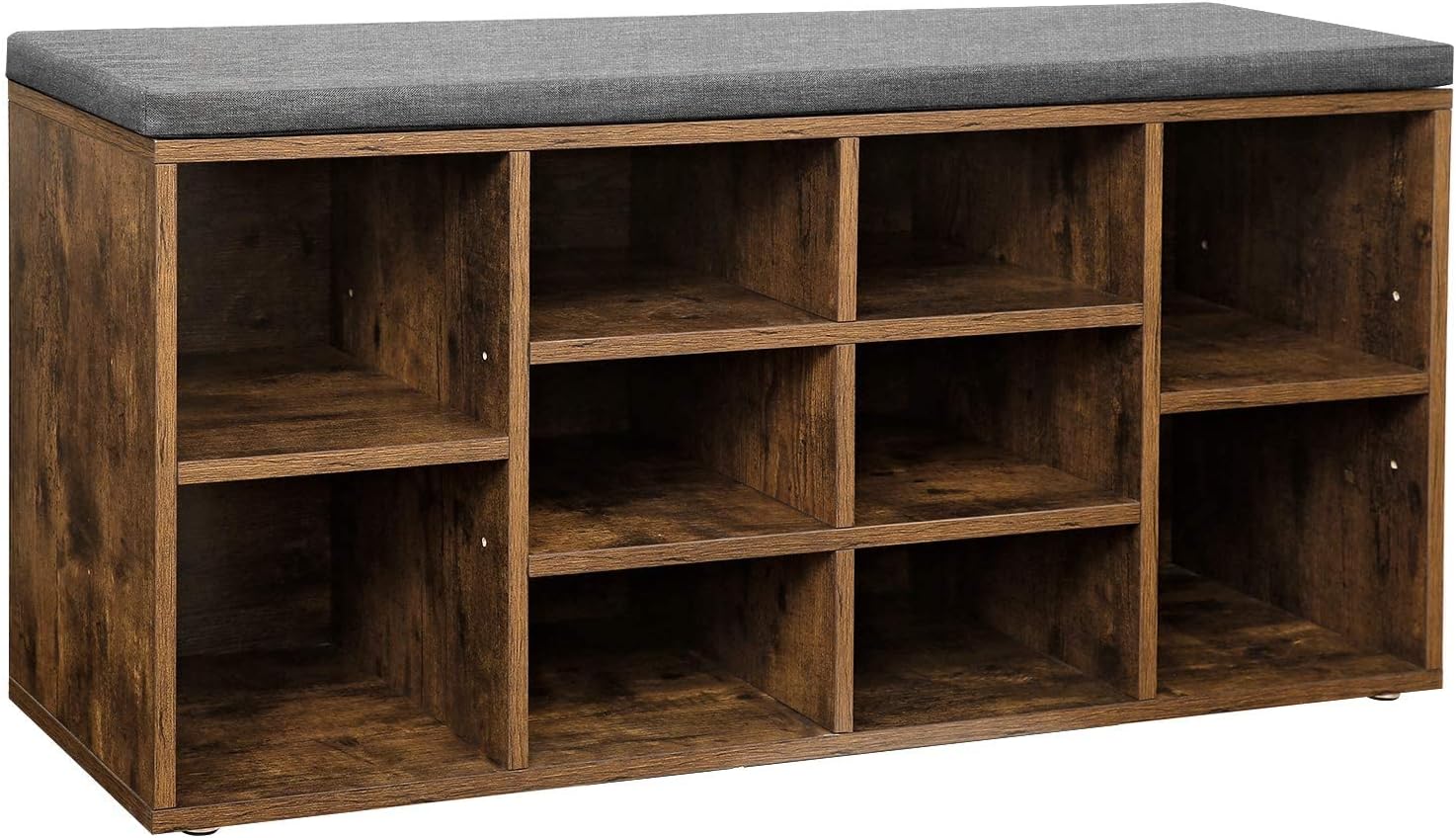 Vasagle Shoe Bench with Seat Cushion Made of Wood Chipboard Hallway Shoe Rack Bench Amazon.de