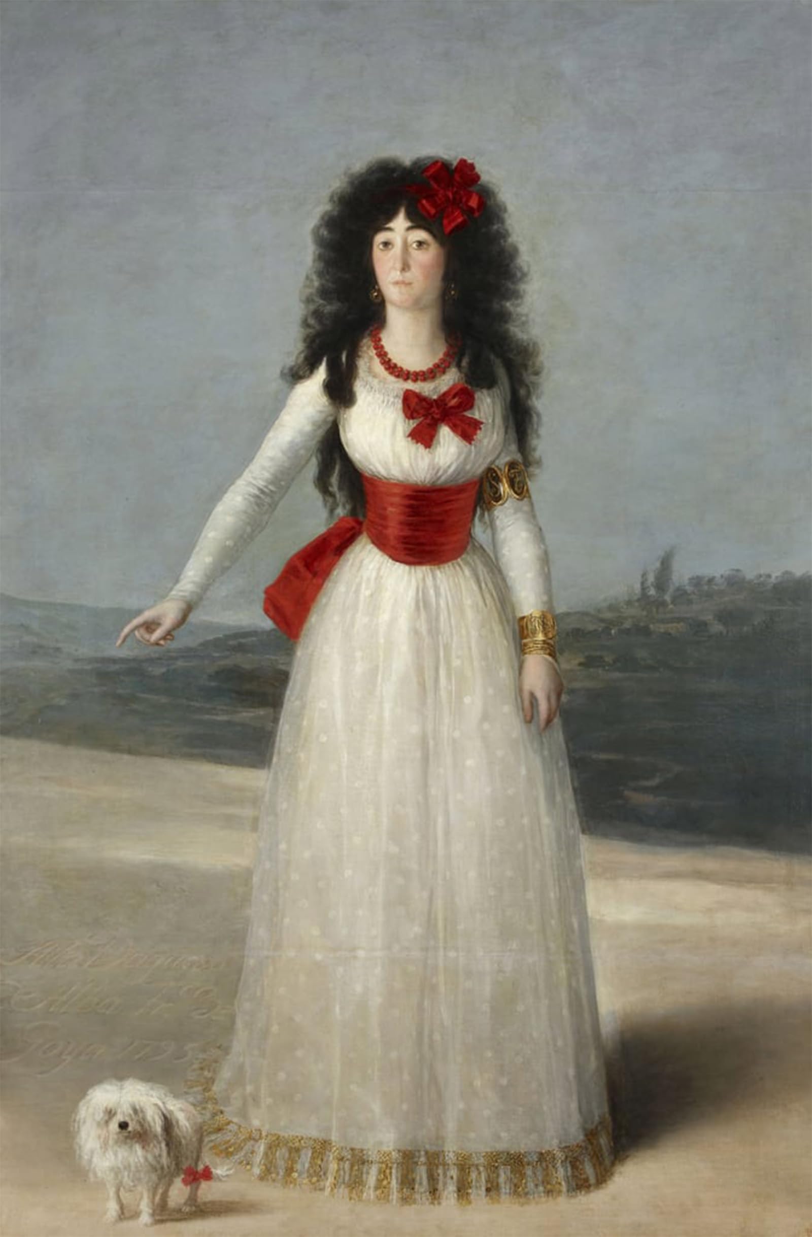 Artxlxxbn No Frame Famous Prints Artwork Pictures Poster Painting Art Portrait Of Maria Cayetana De Silva Duchesse D'albe By Francisco De Goya Artwork Landscape Pictures For Home Decor 60X90cm