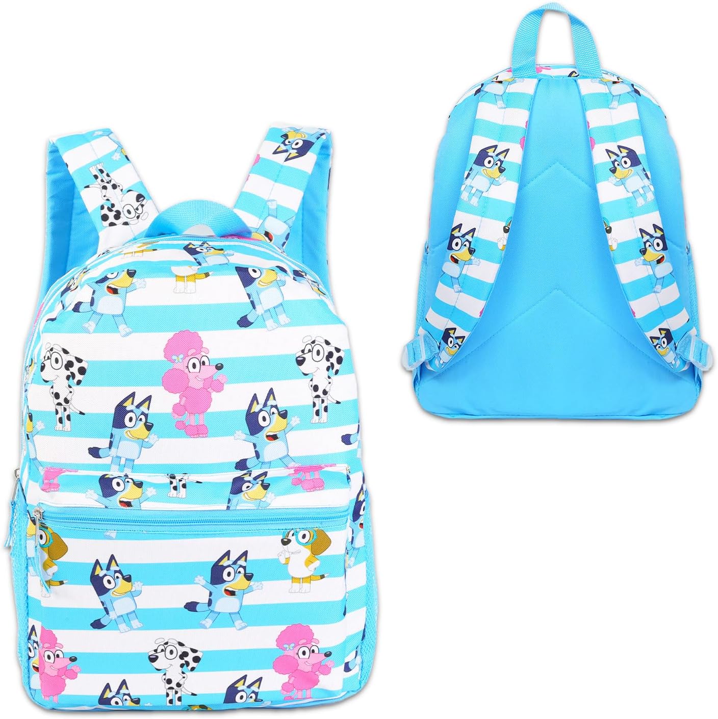 Bluey Backpack for Kids Set - Bundle with 16" Backpack, Water Bottle, Stickers, More | Bluey School Supplies for Boys, Girls