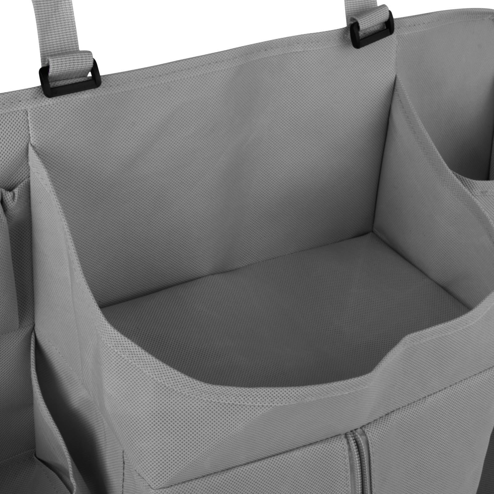 Organizador Colgante para Pañales Y Accesorios de Bebé con 13 Bolsillos Y Estanterías Profundas Fabricado en Tela No Tejida Diseño Práctico Y Durader, Gris Oscuro, tal como se describe