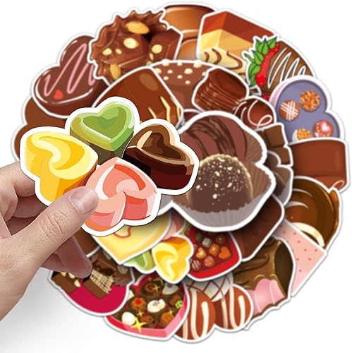 Miniatura 5 de Adhesivo de chocolate para niños, adolescentes, niños, niñas, vinilo impermeable para laptop, botellas de agua, tableta, teléfono, laptop,