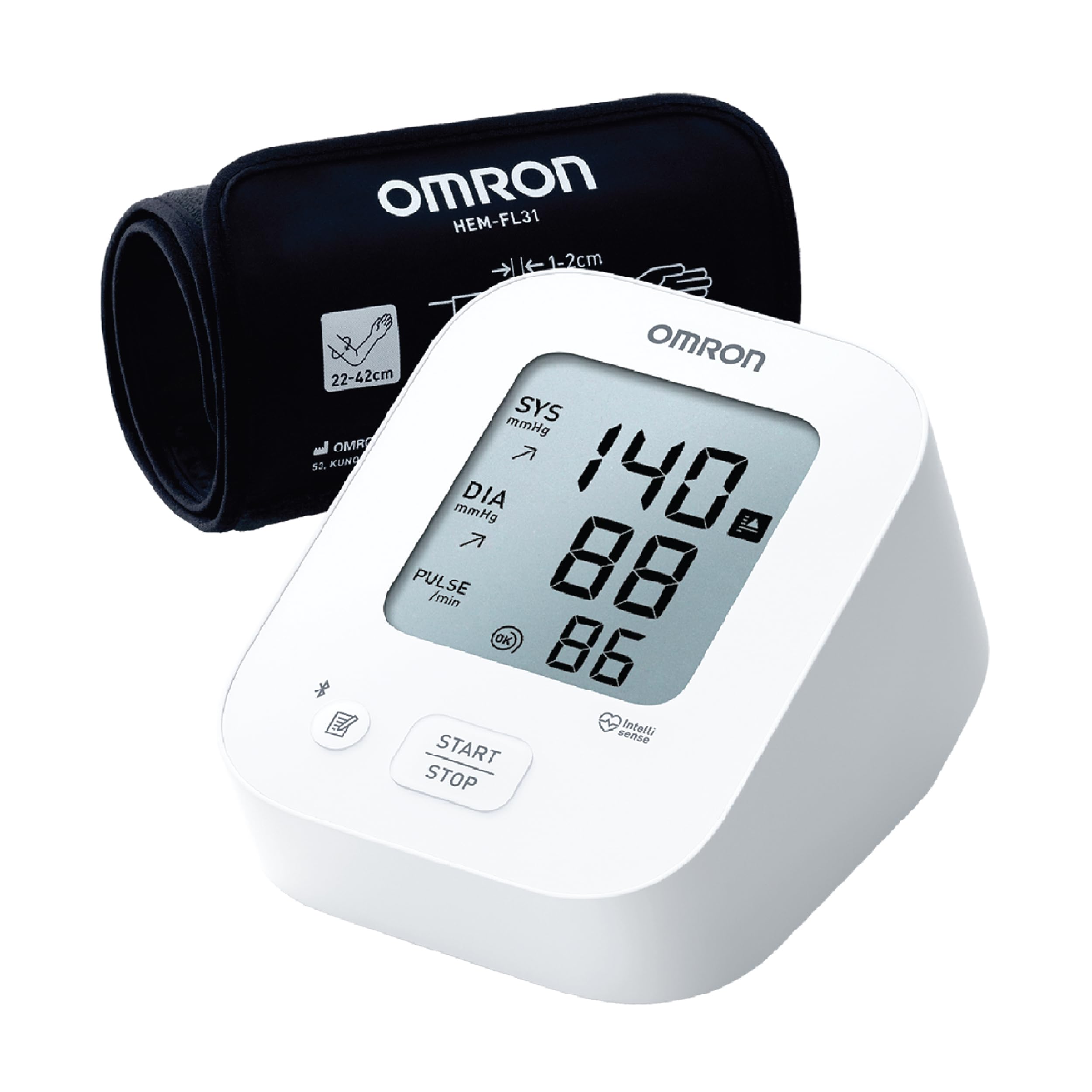 Omron HEM 7183T1 FLIN Upper Arm Automatic Blood Pressure Monitor with Bluetooth, IntelliWrap 360° Accuracy Cuff and Large Display-image-48