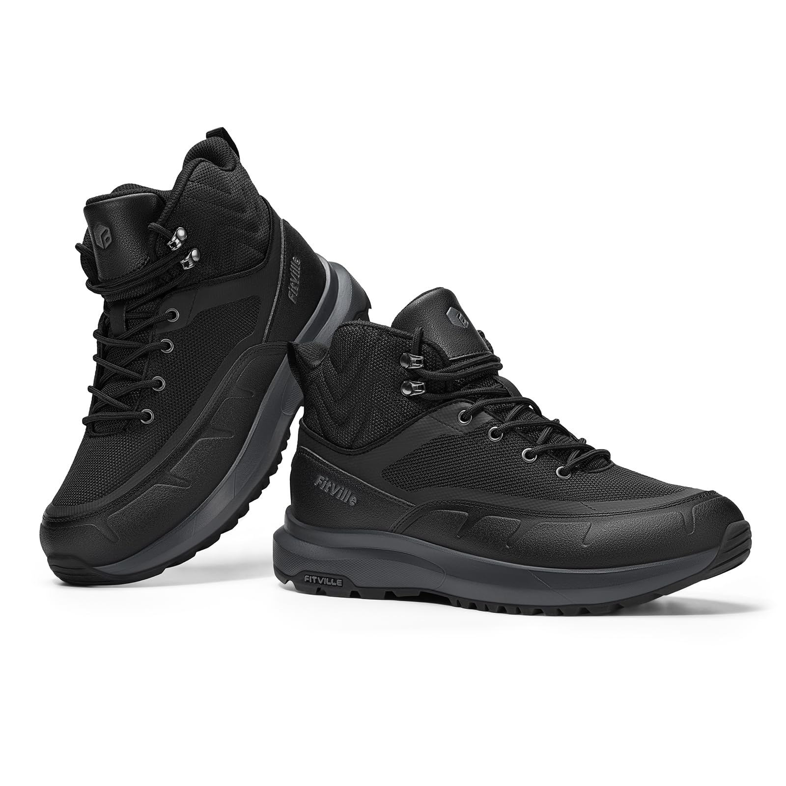 FitVille Herren Wanderstiefel Extra Weit Outdoor-Trekkingstiefel Ridge Hiking Boot V1 Outdoorschuhe Wanderschuhe Mid Kletterschuhe Bergsteigen