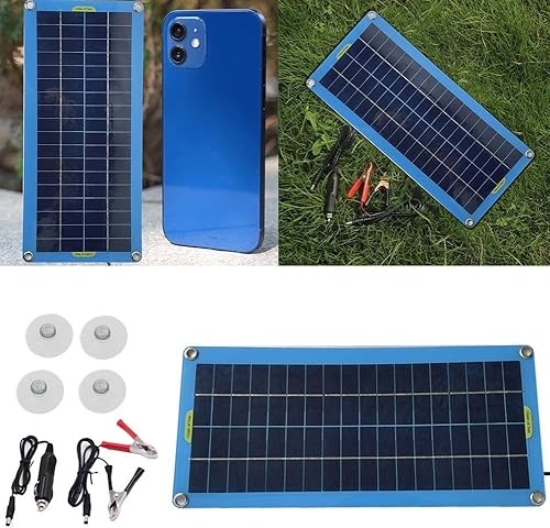 Miniatura 4 de 30W Solar Car Battery Charger, 12V Polycrystalline Solar Panel Car Battery-Charger With Blocking Diode To Prevent Reverse-Discharge For Vehicle &