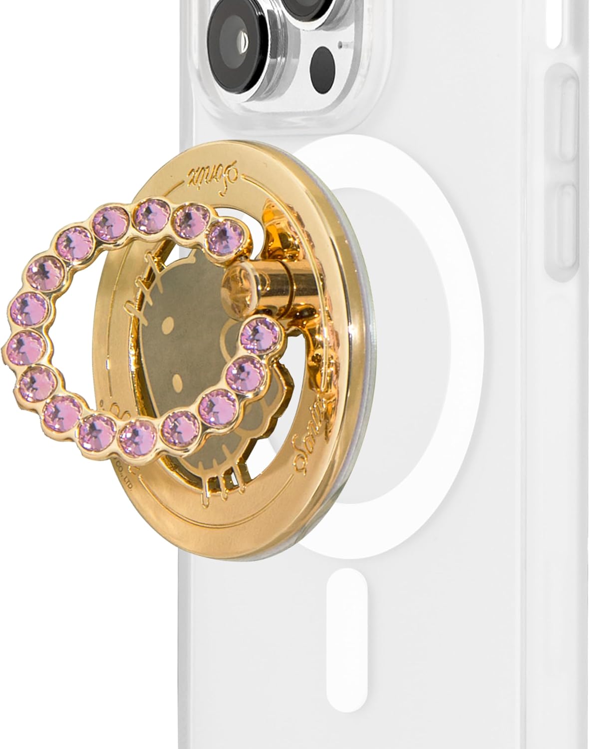 Sonix x Sanrio Magnetic Phone Grip and Phone Ring Holder - Compatible with MagSafe - Rotatable Kickstand and Phone Holder for iPhone 16, 15, 14, 13, 12 Series - Hello Kitty | Pink Rhinestone - Image 2