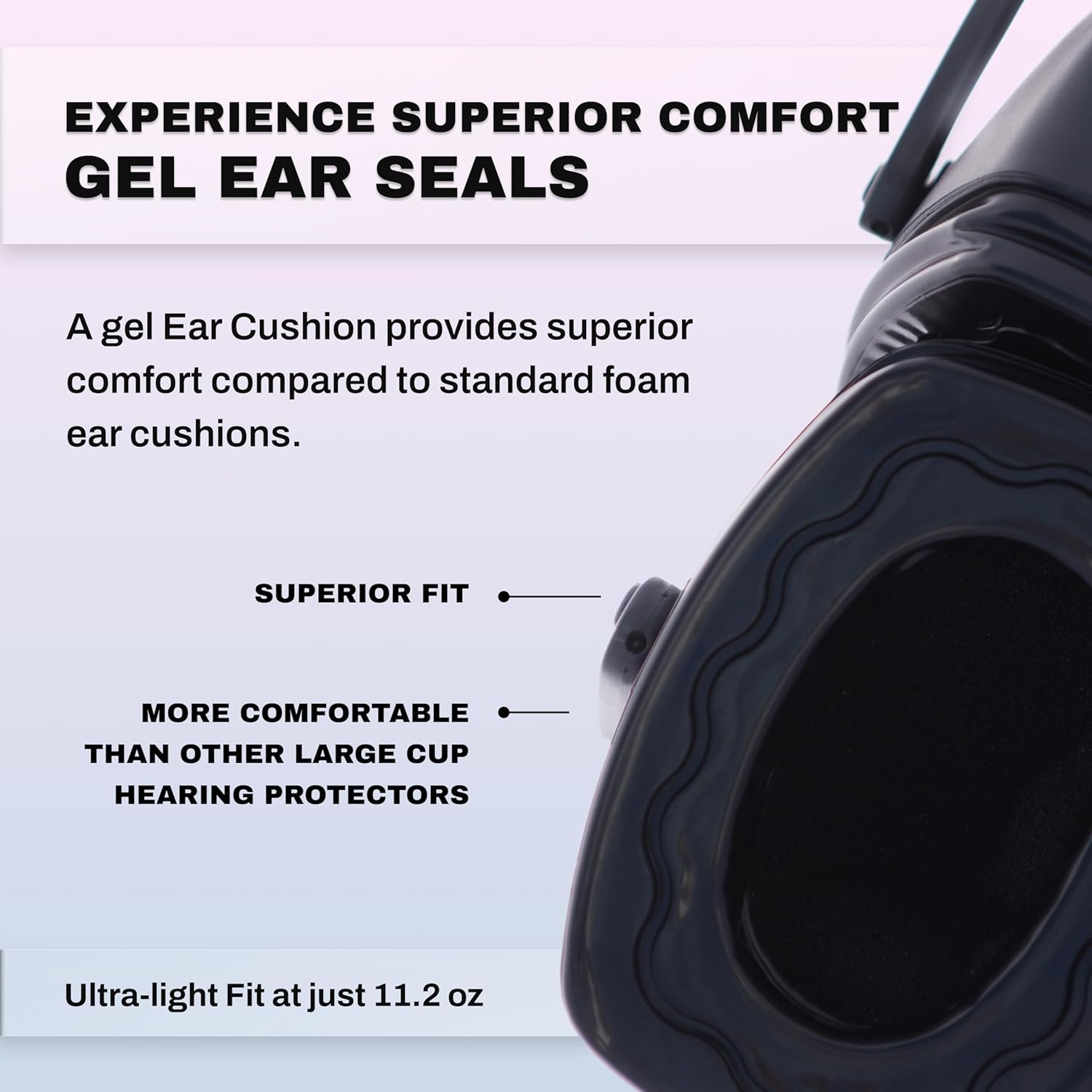Pro Ears Ultra Gel 29 Noise Reduction Ear Muffs, 29 NRR, Lightweight, Aviator Gel Seals, Hearing Protection, 11.2 oz, Made in USA