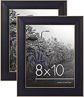 Vista 9 de Americanflat Juego de 2 portarretratos de 4 x 6 pulgadas con cristal pulido y transparente, colección Hampton, marcos de fotos de madera envejecida