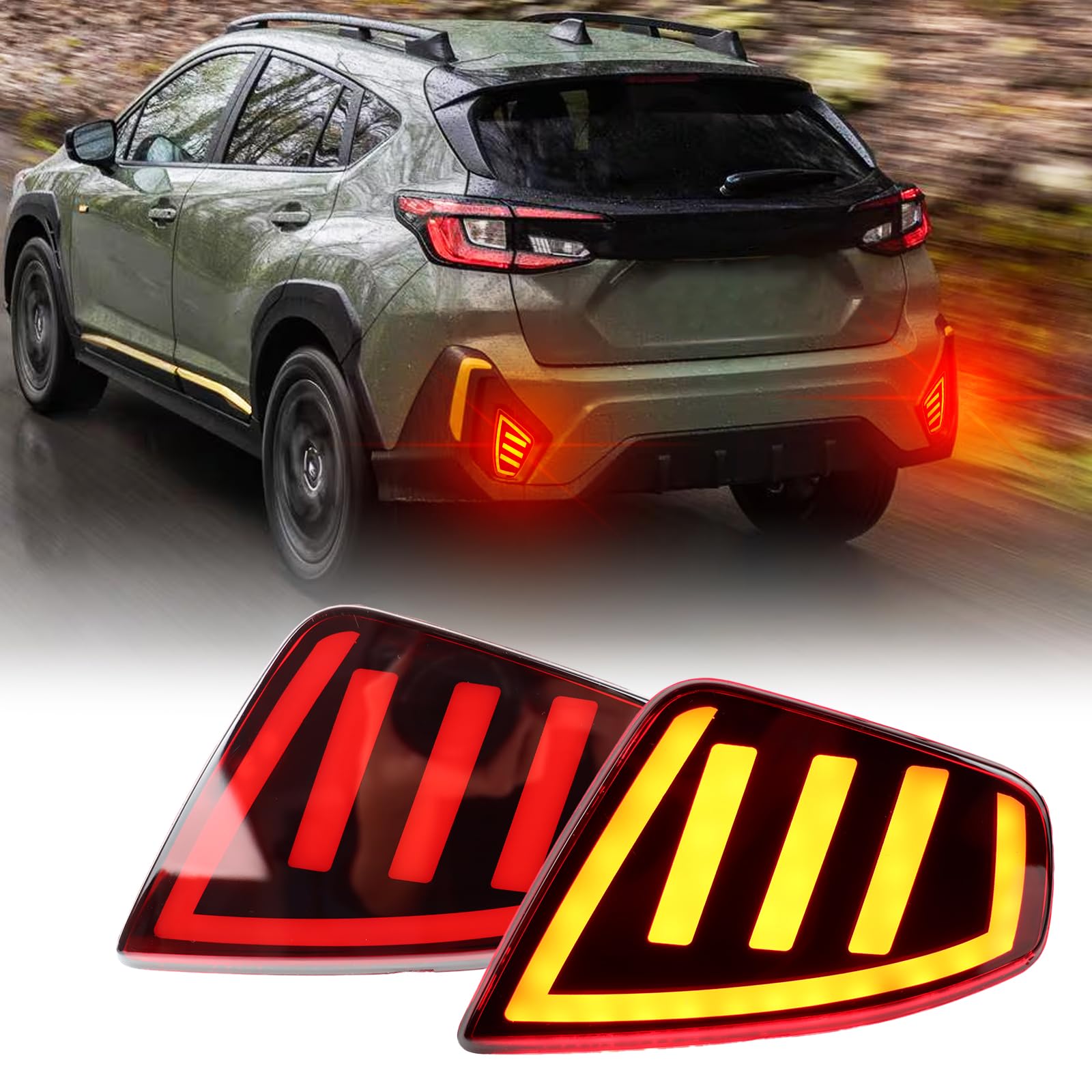 Amazon.com: PGTOPONE Upgrade LED Rear Bumper Reflectors Light Fog