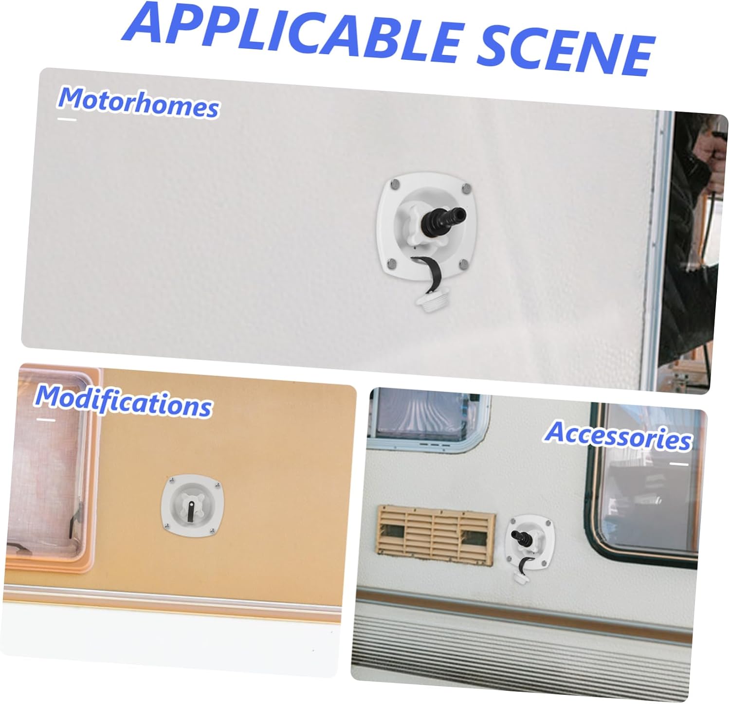 GLEAVI RV Water Fill Inlet Replacement Cap Sturdy Water Inlet Filler for RV and Marine Use for Travel Trailers and Motorhomes