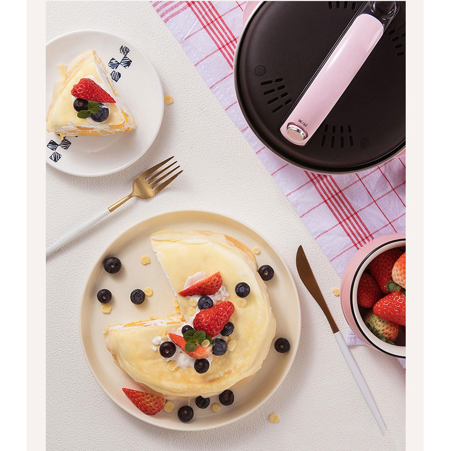 Crêpière Instantanée, Plaques Électriques Antiadhésives De 8 Pouces, Machine À Crêpes Portable, Machine À Pizza Domestique De 600 W, Plaque De Cuisson Électrique Pour Crêpes, Crêpes, Tortillas