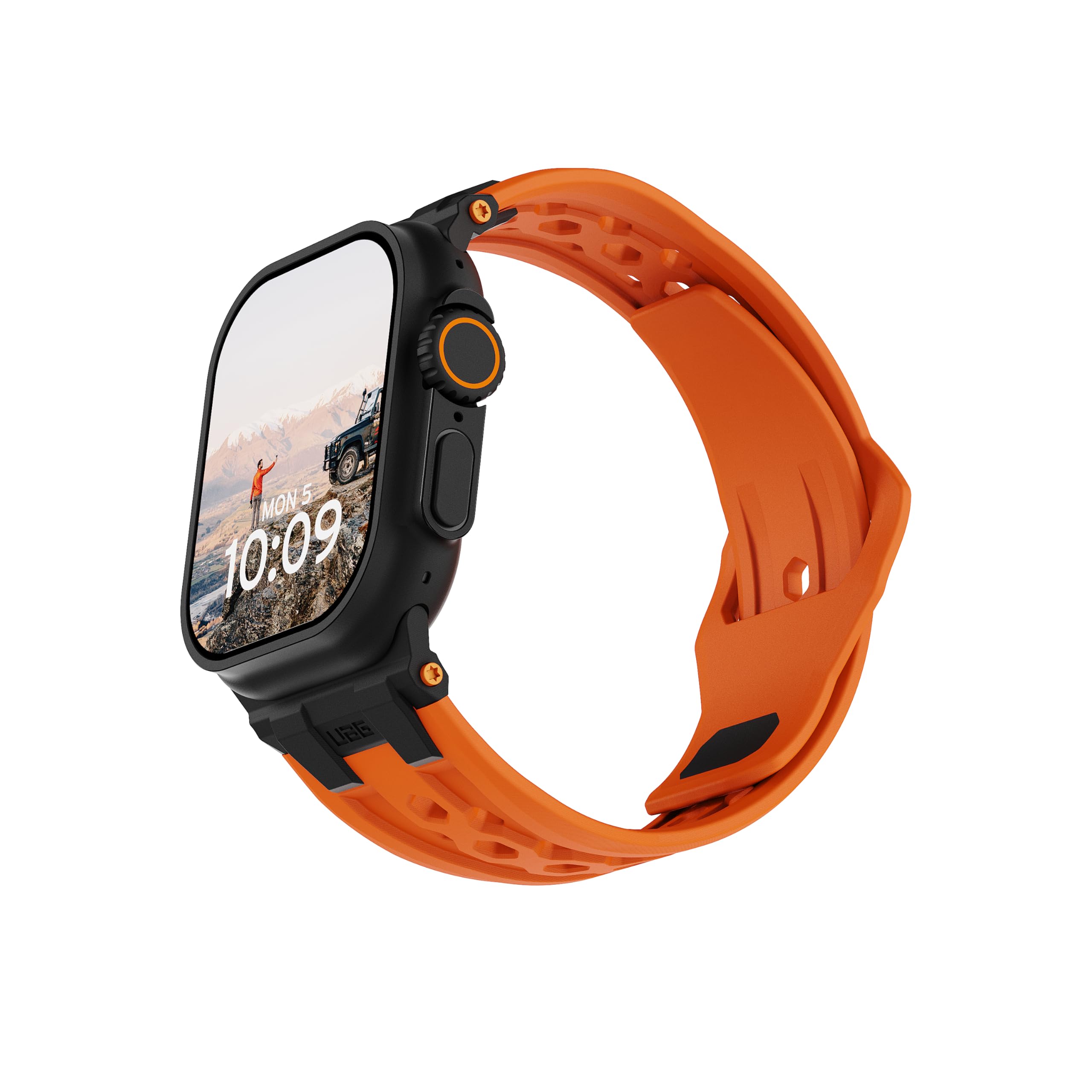 URBAN ARMOR GEAR Monarch Armband Apple Watch | Kompatibel mit Apple Watch Größen: 42mm / 44mm / 45mm / 46mm / 49mm | Perfekt für Outdoor-Aktivitäten | Edelstahl-Verschluss