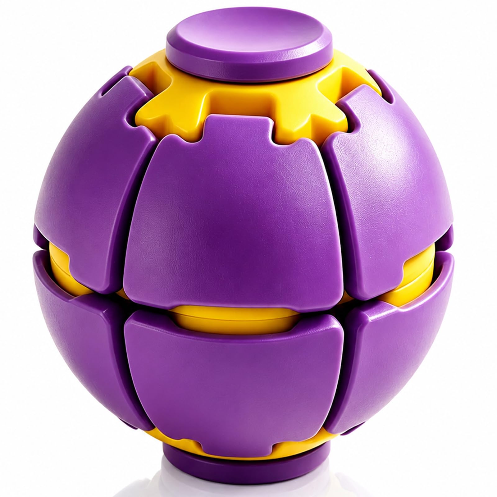 Fidget Ball Spinner, 3D Printed Stress Relief with Press & Spin — image 1