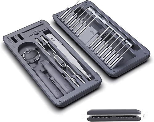 Miniatura 1 de JIMIHOME Juego de destornilladores de precisión con pinzas kit de destornillador magnético de reparación de 26 piezas de herramientas de reparación