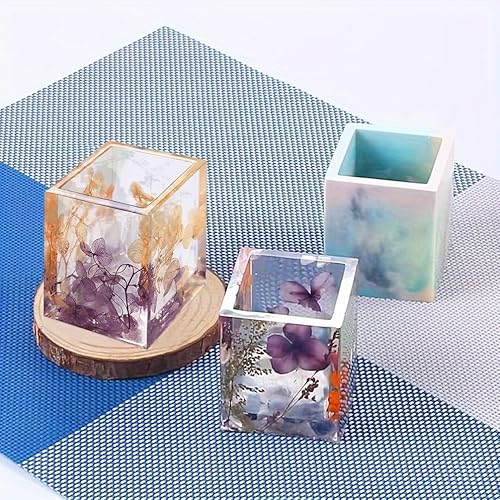 Miniatura 5 de Shotglasses - Molde de silicona epoxi para fundición de resina, hormigón, cemento, yeso DIY, altura cuboide 4.3 pulgadas